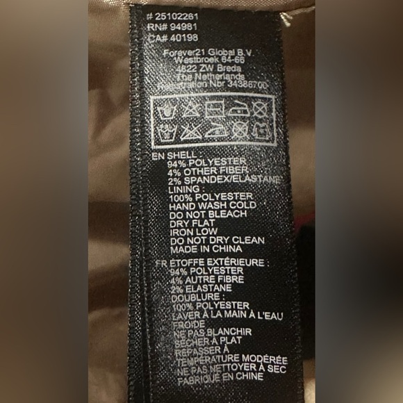 100 Forever 21 | EUC Red Double-Breasted Wool Blend Coat (Size L) - Picture 7 of 12